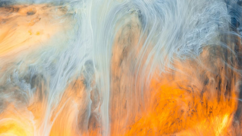 Abstract image of fire and water